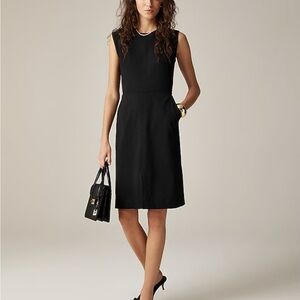J‎ Crew New Resume dress in Italian wool blend Women’s Size 2 Black
